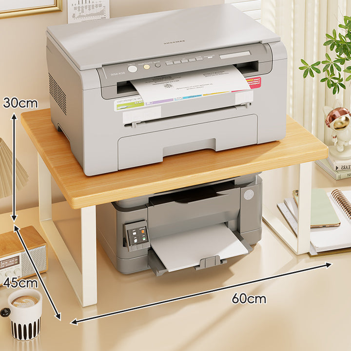 Compact TwoTier Wooden Desktop Printer and Monitor Riser