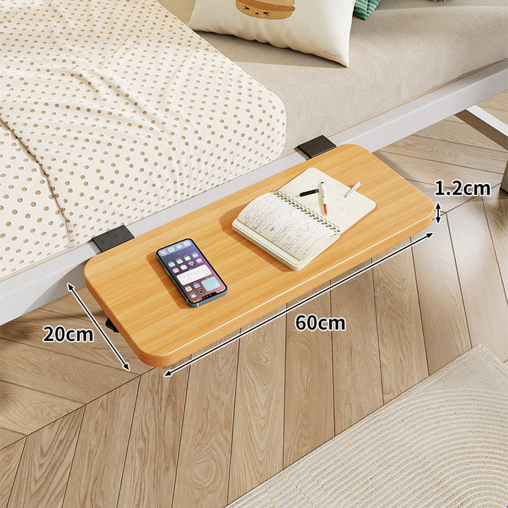 Clamp-On Floating Bedside Shelf with Bamboo Top and Slim Profile