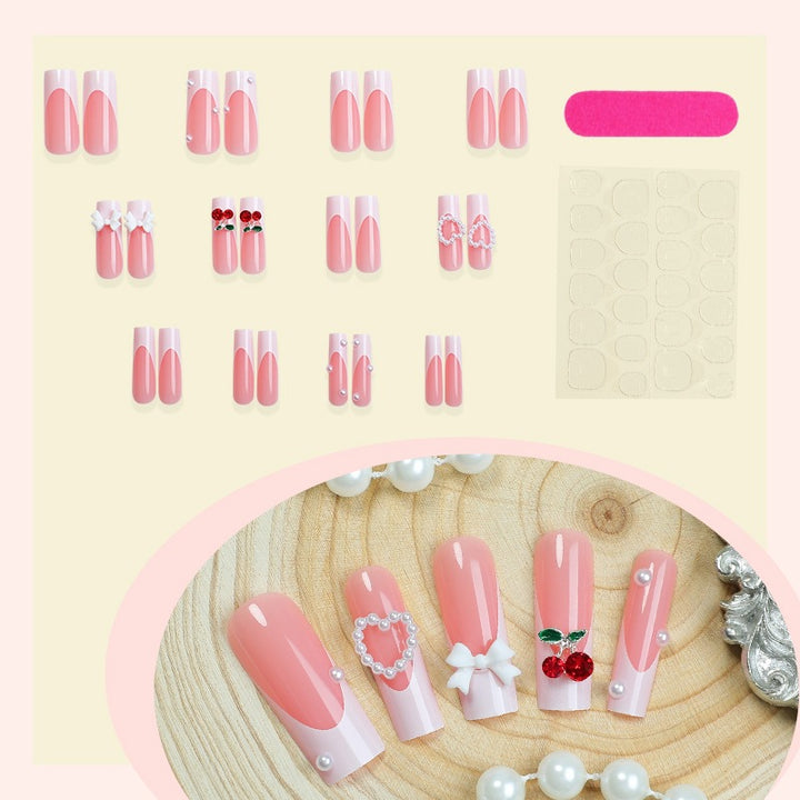 Glamorous artificial nails with 3D decorations Kalsten