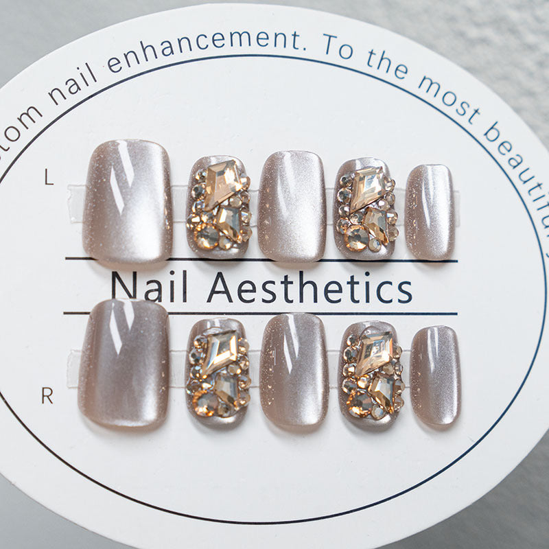 Decorative Rhinestone Press-On Nails