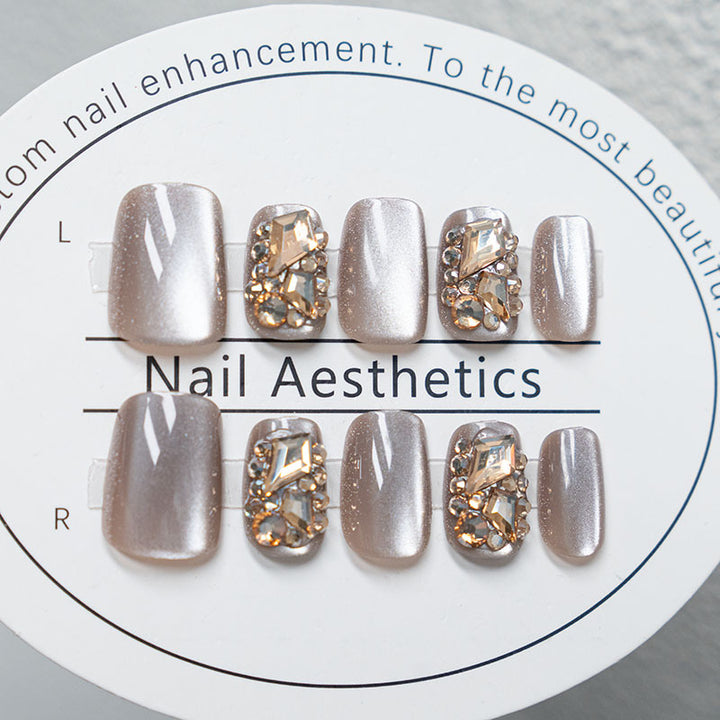 Decorative Rhinestone Press-On Nails