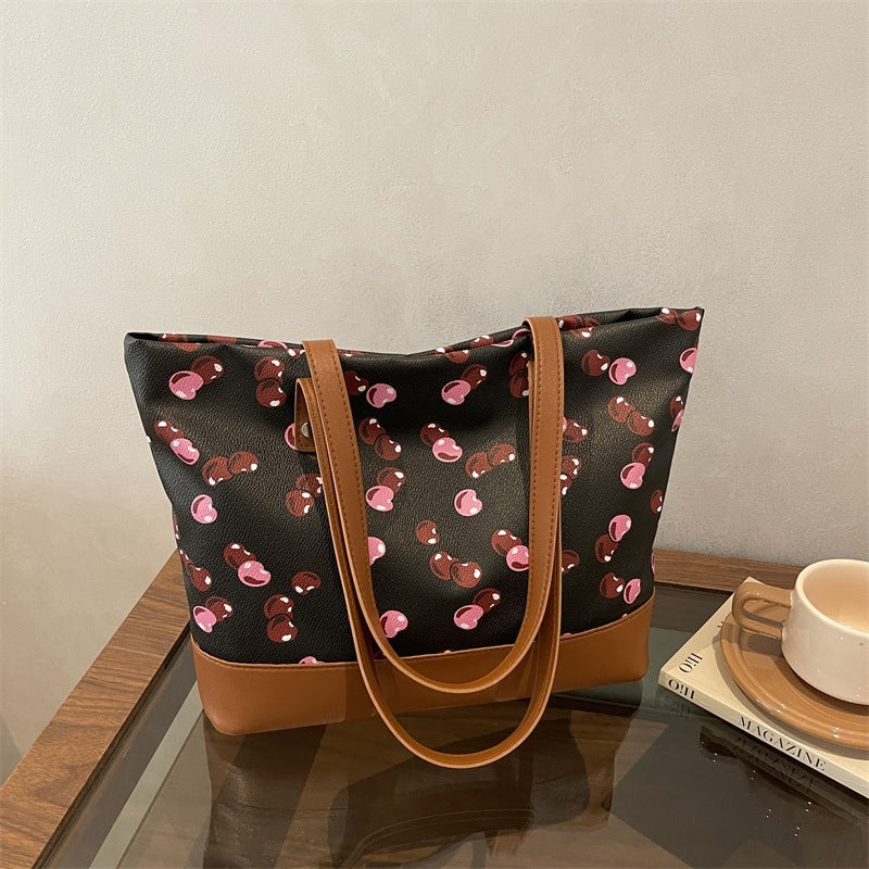 Playful Printed Canvas Tote Bag Kalsten