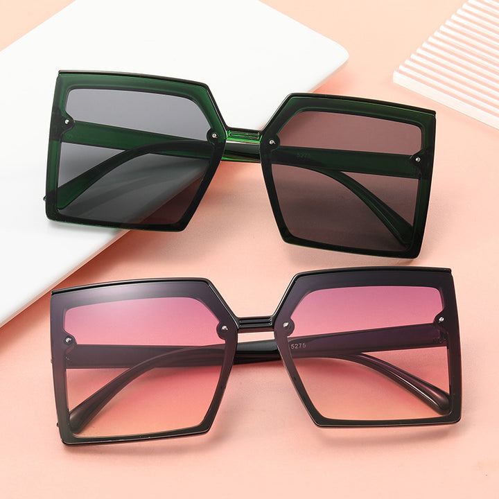 Women's stylish oversized sunglasses with geometric design Kalsten