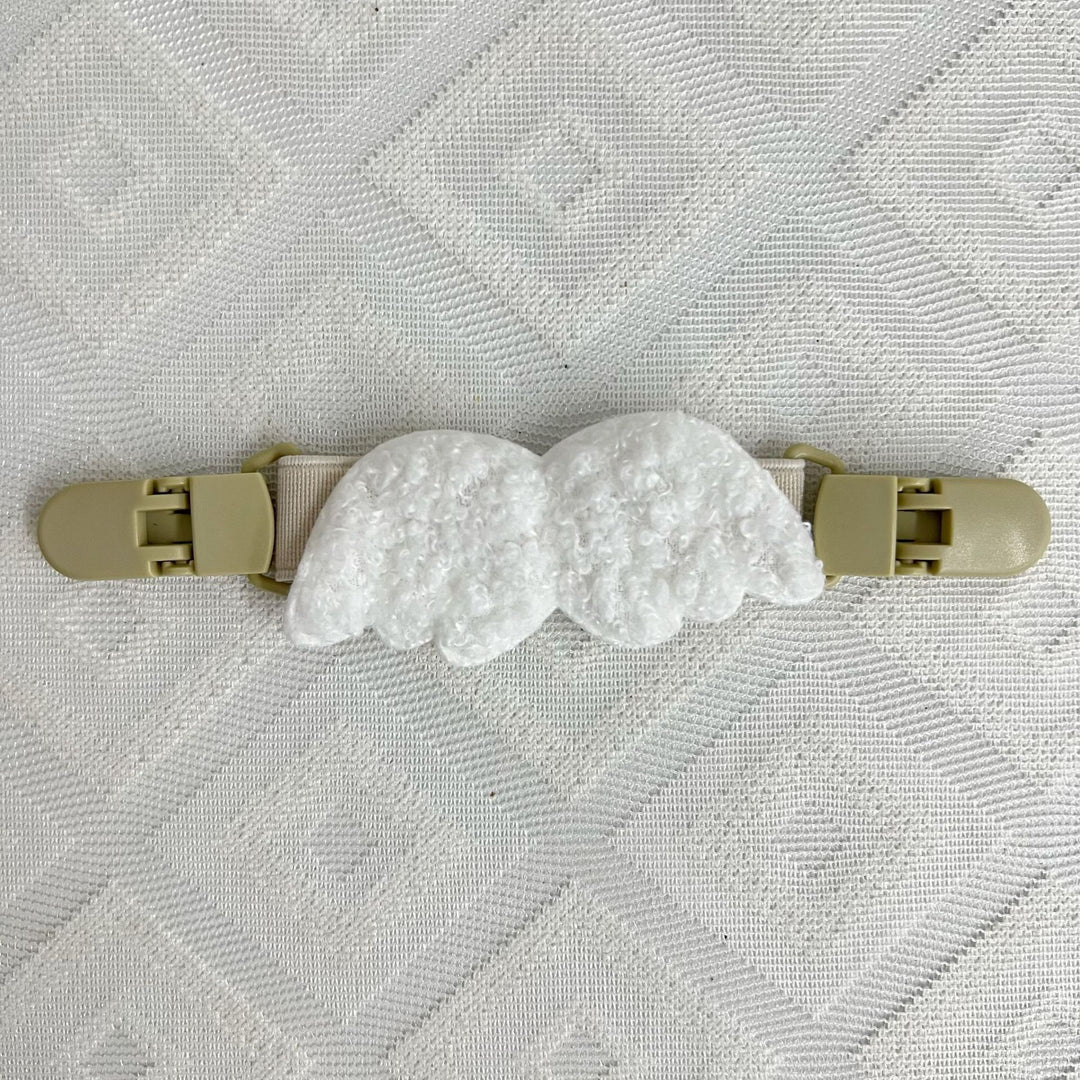 Plush Teddy Pacifier Clip with Safety Buckle and Elastic Strap