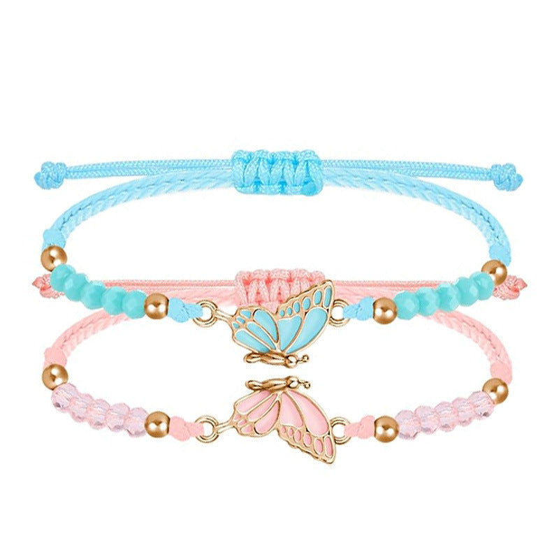Butterfly Charm Necklace and Bracelet Set Kalsten