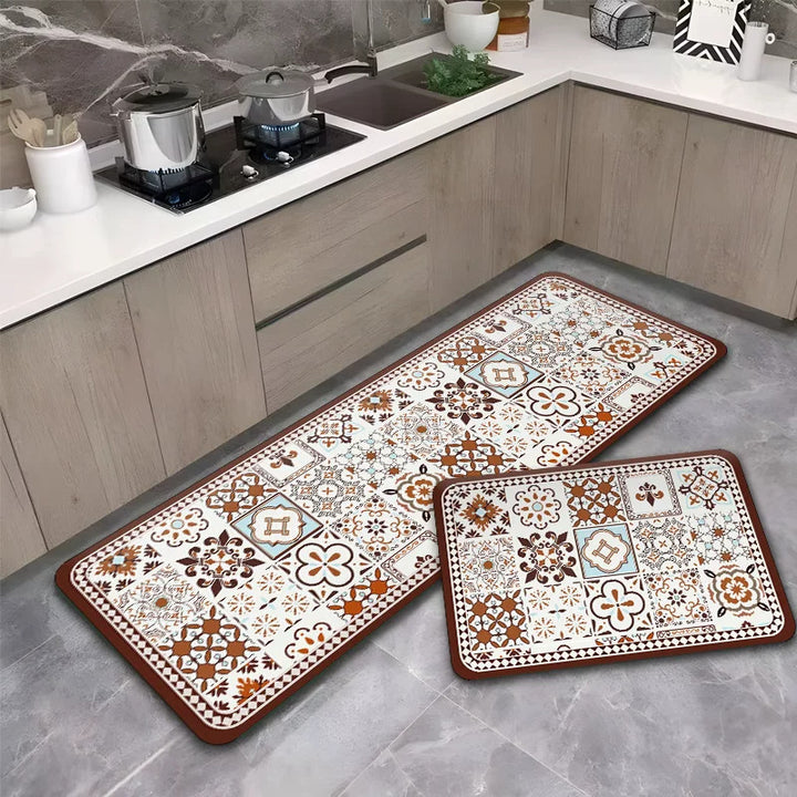 Geometric Pattern Kitchen Runner Mat