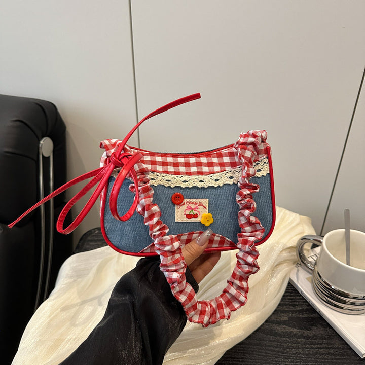 Retro Gingham Mini Crossbody Bag Kalsten