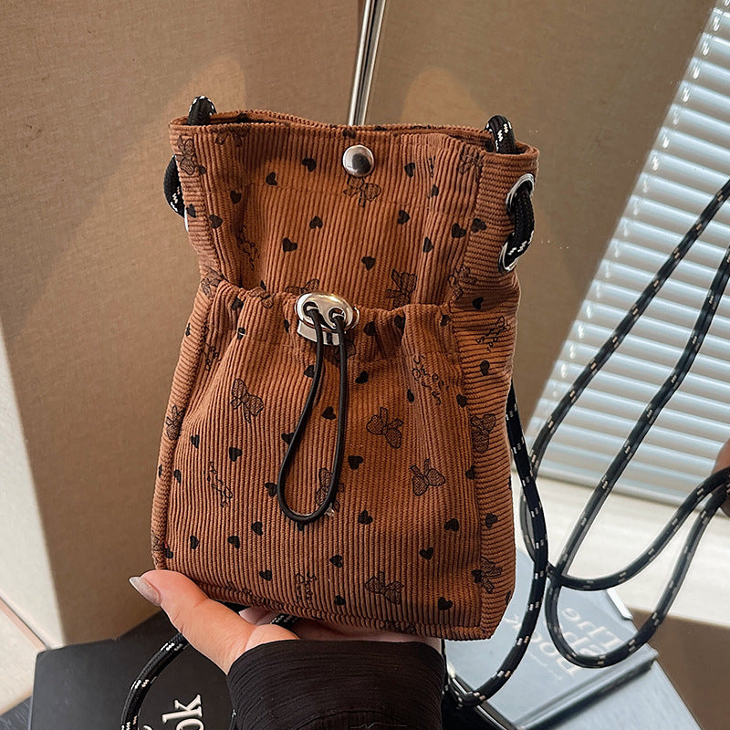 Casual Drawstring Mini Crossbody Bag