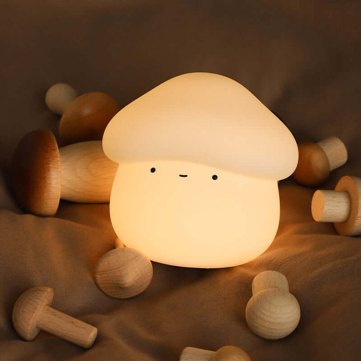 UNew Mushroom Small Night Lamp Cute Silicone Sleeping Timing Night Light Bedside Interesting Charging Ambience Light Room Decor Home Decor | Kalsten