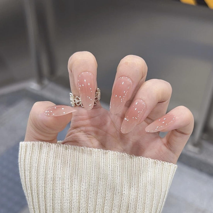 Artificial nails with elegant glitter effect Kalsten