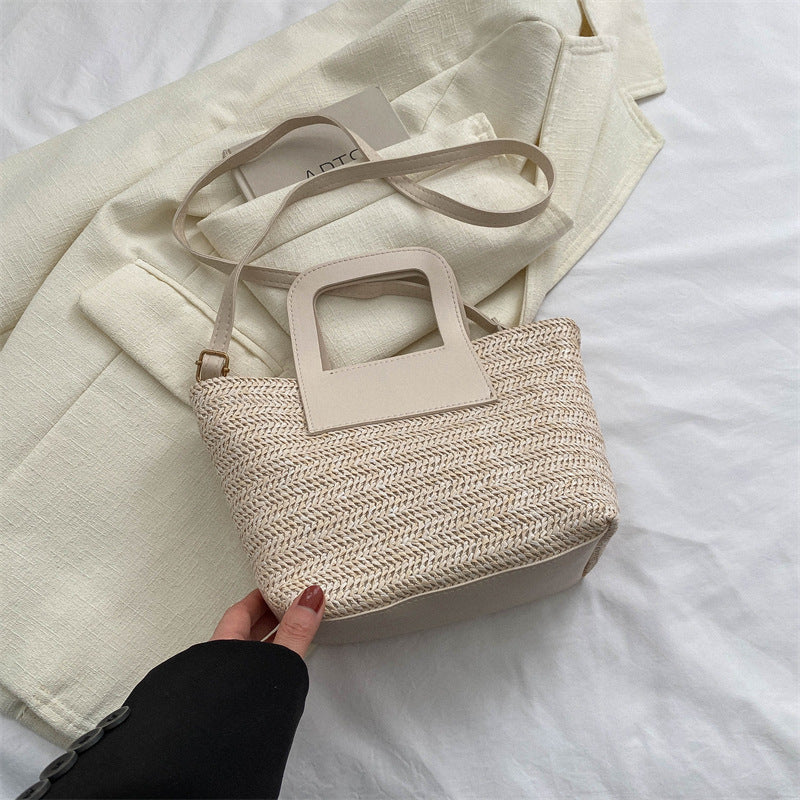 Modern Textured Woven Handheld Bag Kalsten