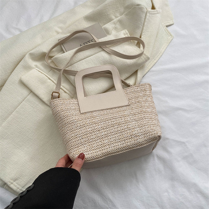 Modern Textured Woven Handheld Bag Kalsten