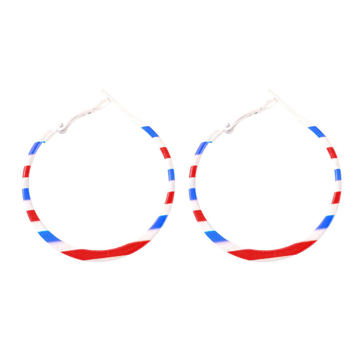 Women's nan patriotic horseshoe enamel dangle earrings with star-accented design and fishhook findings Kalsten