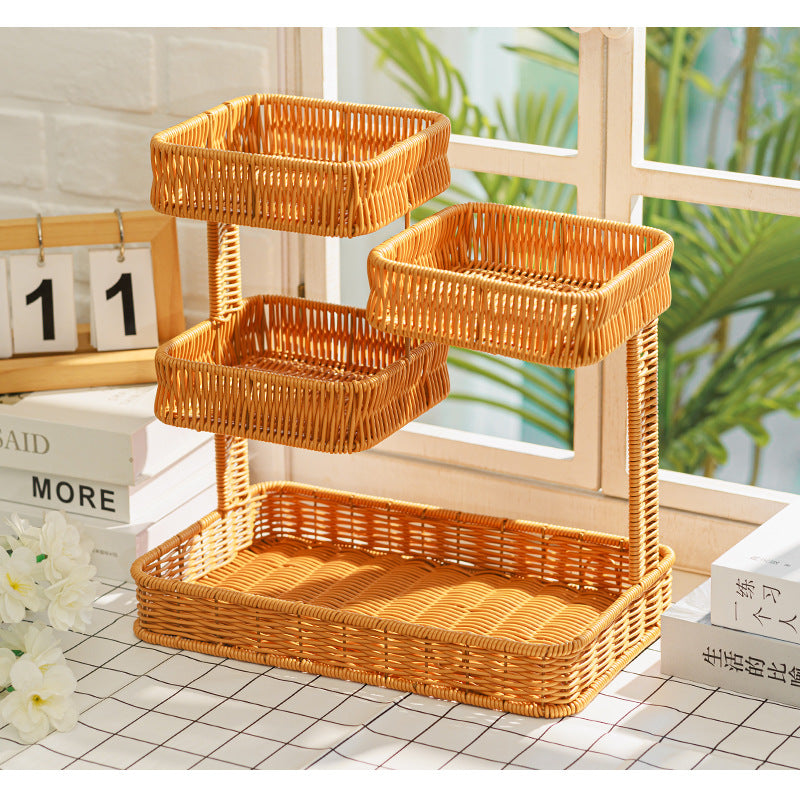 Multi-Tiered Wicker Organization Tray Kalsten