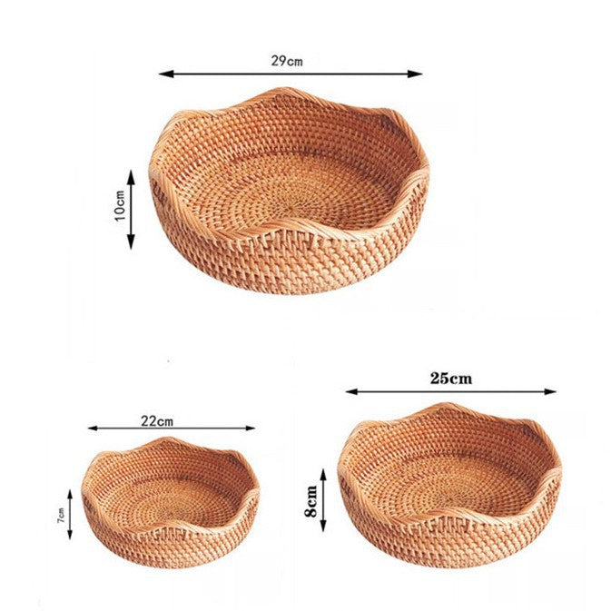 Handcrafted Round Woven Storage Basket Kalsten