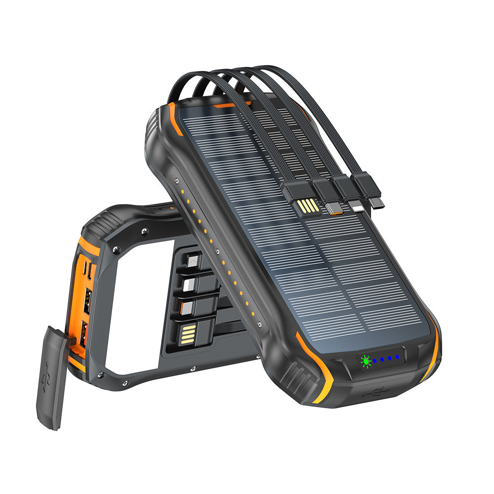 Portable solar power bank with multifunctional charging ports and robust housing Kalsten
