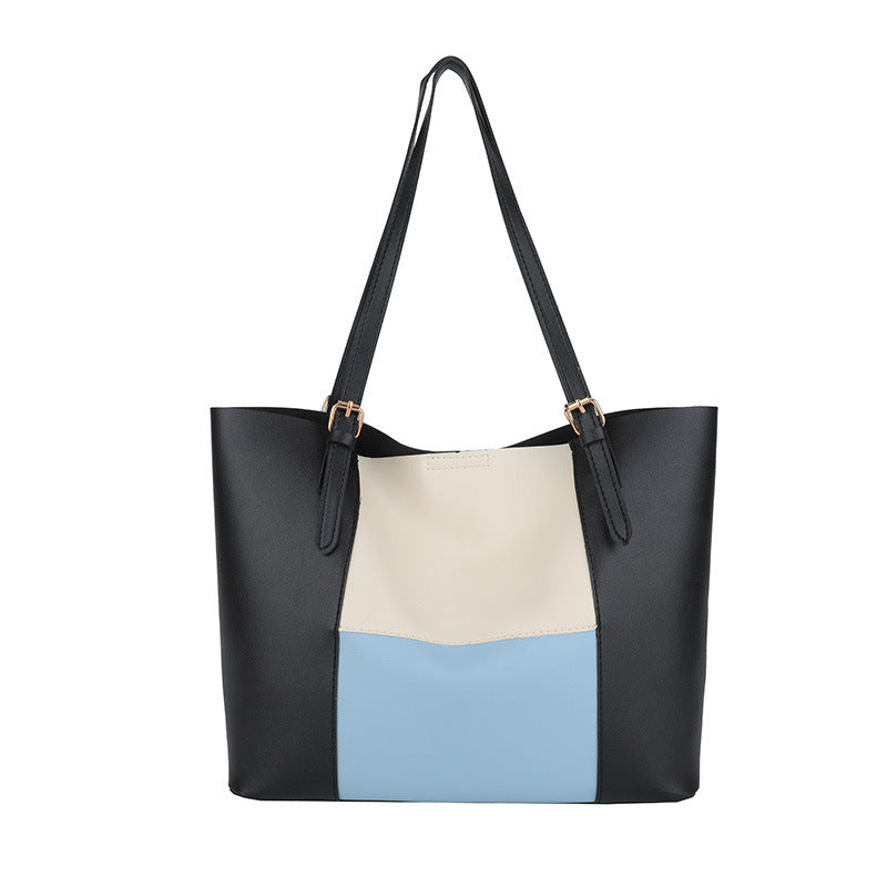 Versatile Color Block Tote Bag Kalsten