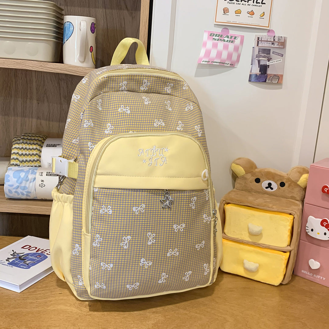 Stylish Checker Patterned Backpack Kalsten