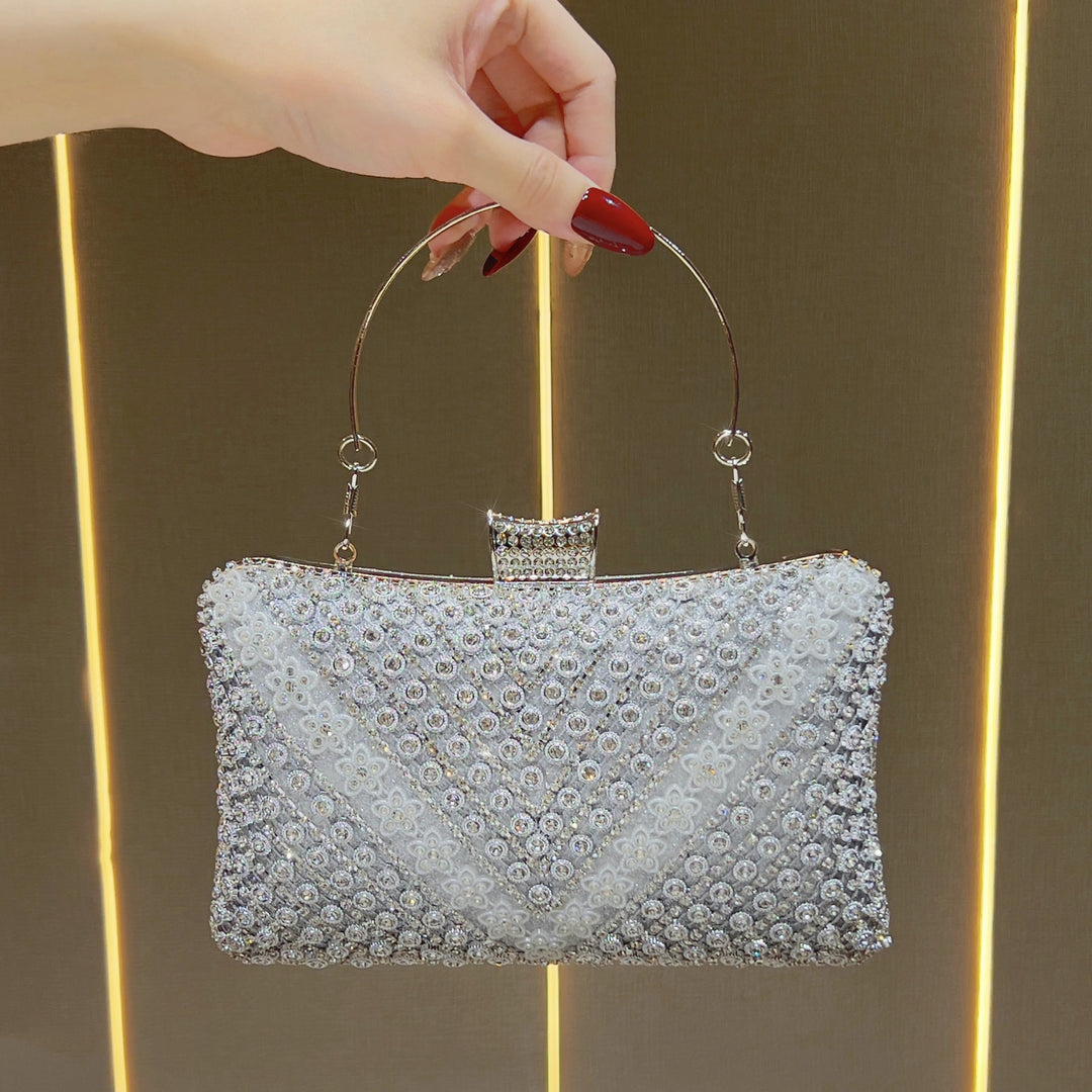 Rhinestone-Embellished Evening Clutch