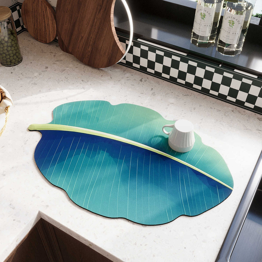 Leaf-Shaped Kitchen Mat