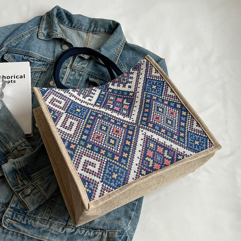 Artisan-Inspired Geometric Tote Bag