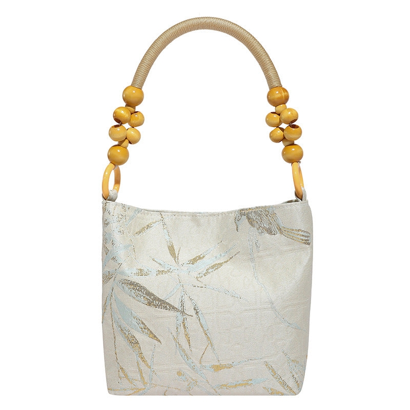 Elegant Bamboo Handle Handbag