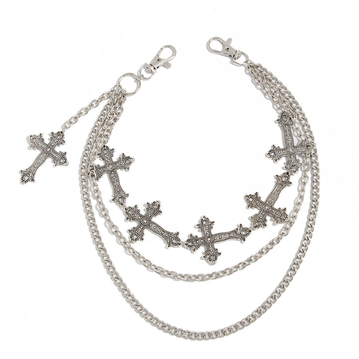 Fashionable chain belt with cross pendants Kalsten