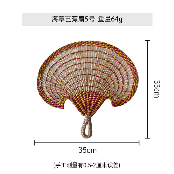 Women handmade fan made of natural materials Kalsten