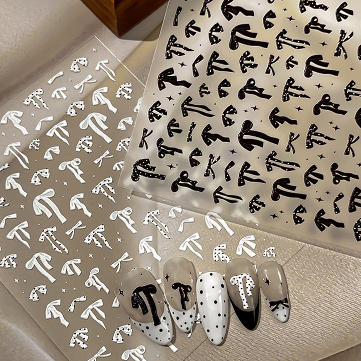 Decorative Bow Nail Art Sticker Sheet
