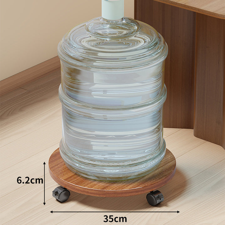 Rolling Wooden Bottle Dolly with Smooth Swivel Casters