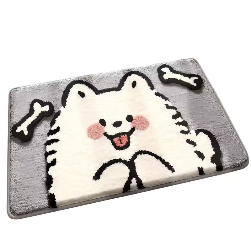 Cute Cartoon Cat-Themed Bath Mat