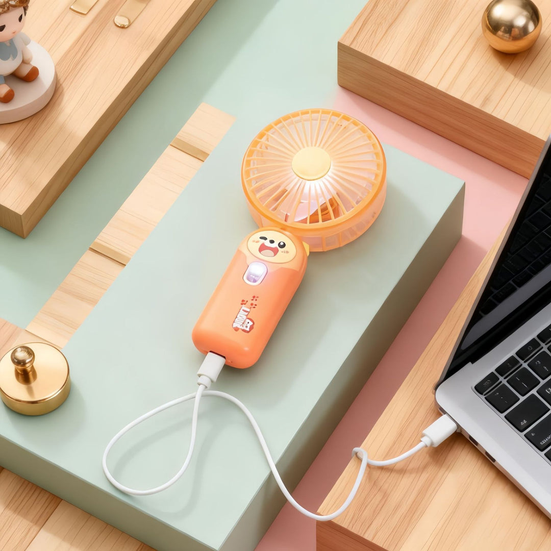 Women's portable handheld fan with cute bear design Kalsten