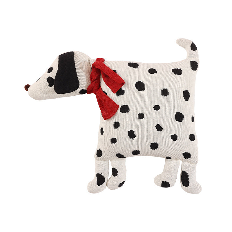 Decorative Dog Cushion Plush Cuddle Pillow with Dots