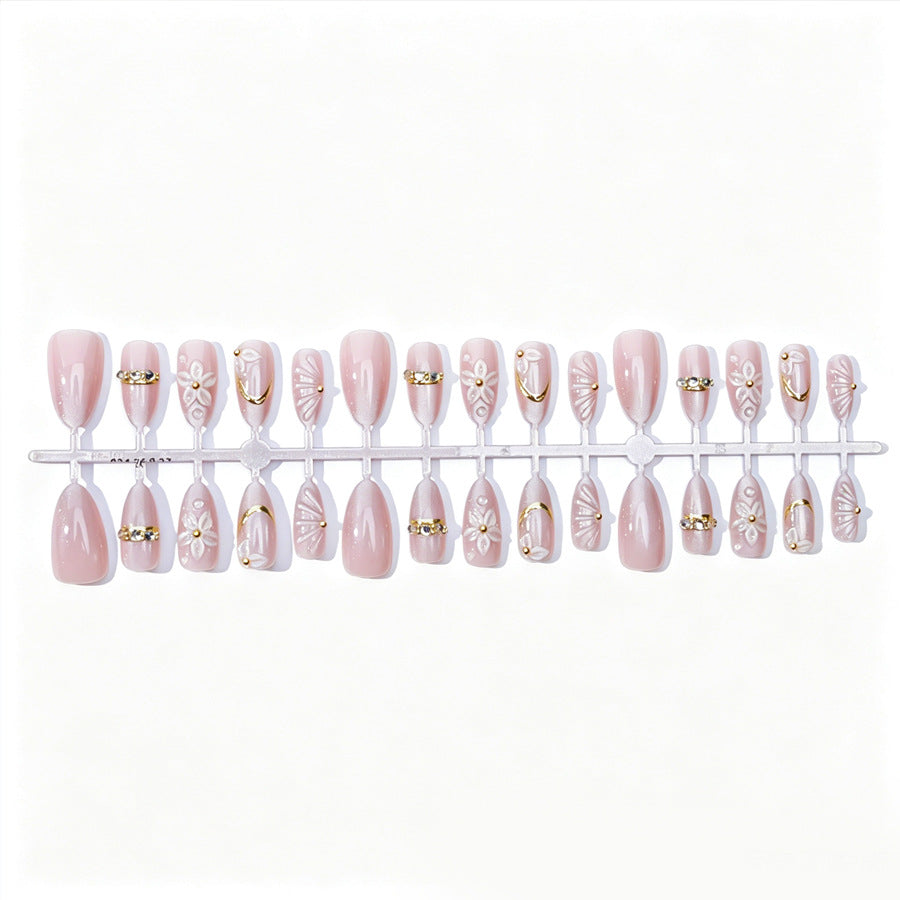 Artistic Floral Acrylic Press-On Nails Kalsten
