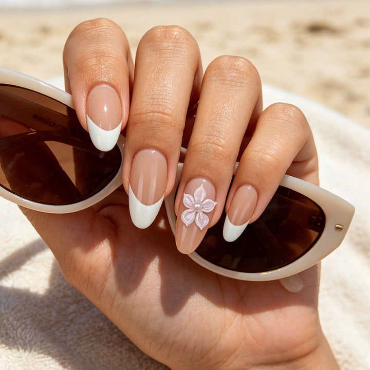 Decorative Floral Accent Press-On Nails Kalsten