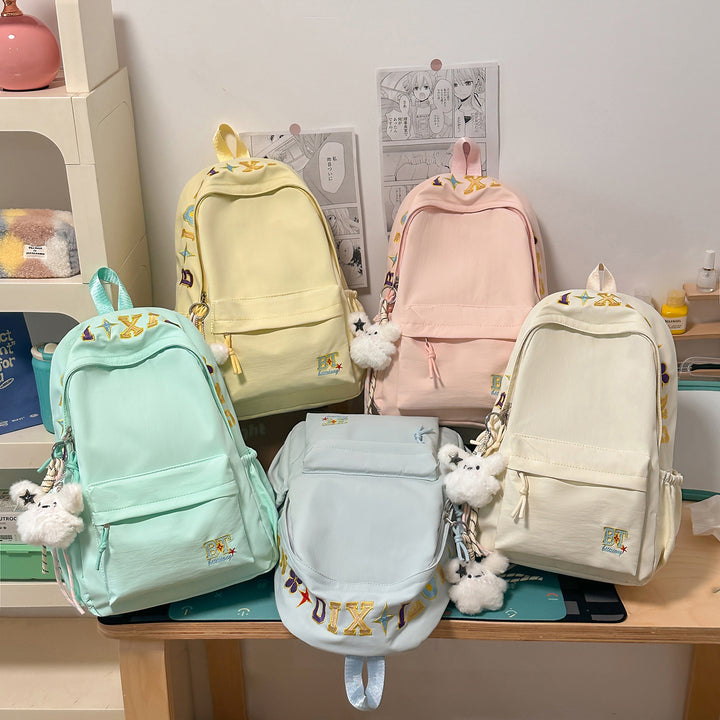 Trendy Embroidered School Backpack Kalsten