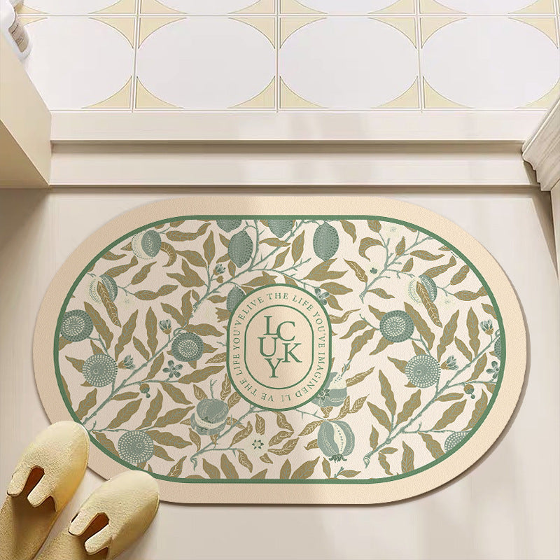 Artistic Floral Bath Mat