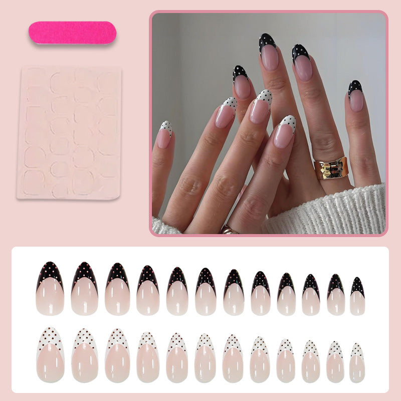 Artificial nail set with circular dots and modern tips Kalsten