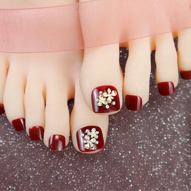 Decorative Press-On Toe Nails
