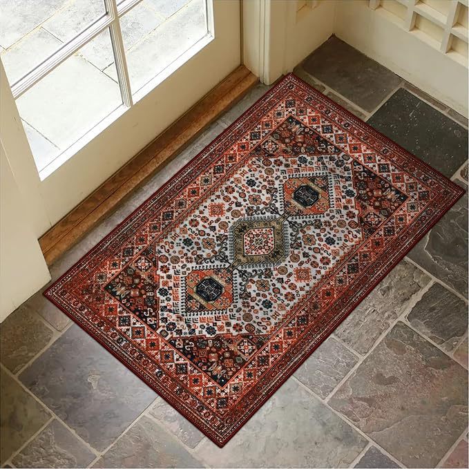 Decorative Persian-Inspired Area Rug