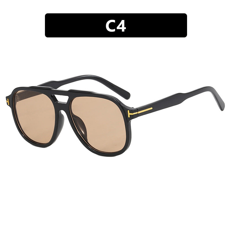 Women's fashionable sunglasses with polygonal frame and protective lenses Kalsten