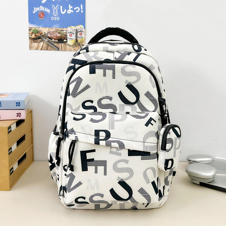 Stylish Letter-Printed Backpack Kalsten