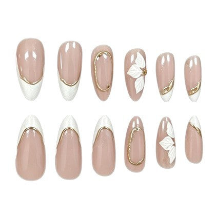 Elegant Floral Design Acrylic Nail Art Kalsten