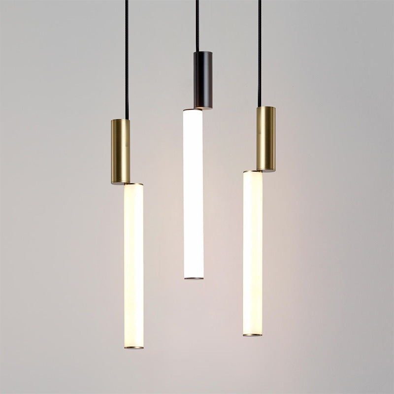 Modern Minimalist Pendant Light with Dual Tubes
