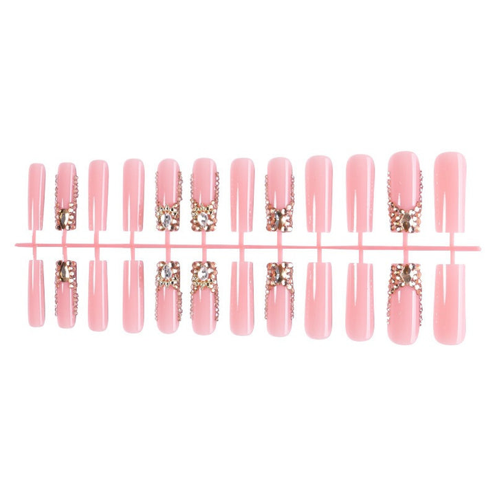 Artificial nail set with elegant rhinestone and glitter accents Kalsten