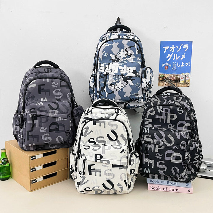 Stylish Letter-Printed Backpack Kalsten