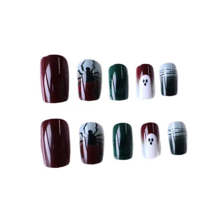 Creepy Art Nails with Spider and Ghost Designs Kalsten