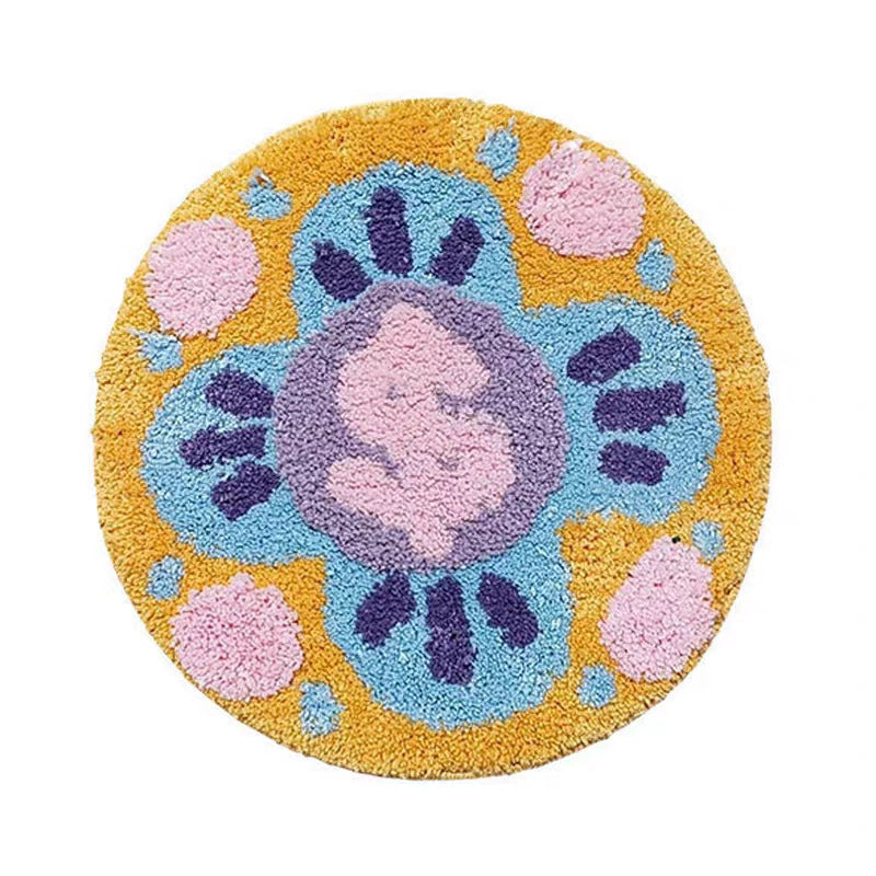 Colorful Floral-Themed Plush Area Rug Kalsten