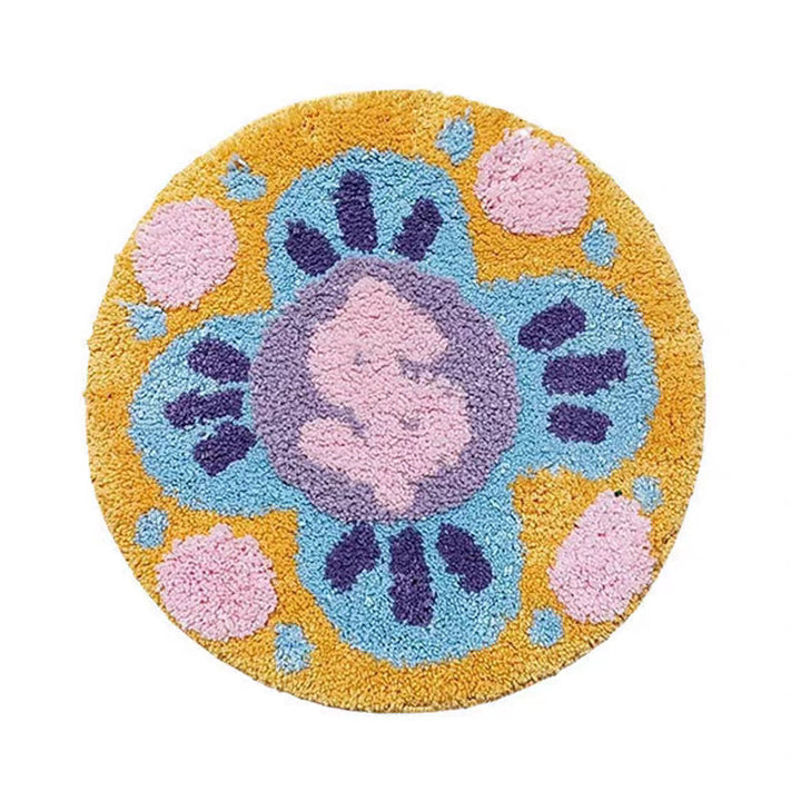 Colorful Floral-Themed Plush Area Rug Kalsten