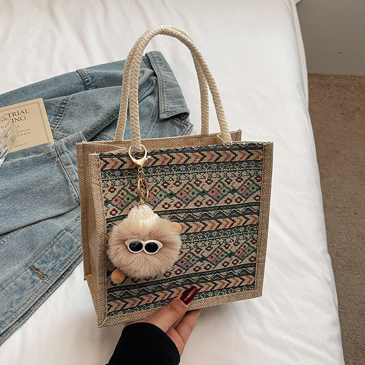 Bohemian-Inspired Texture Tote Bag